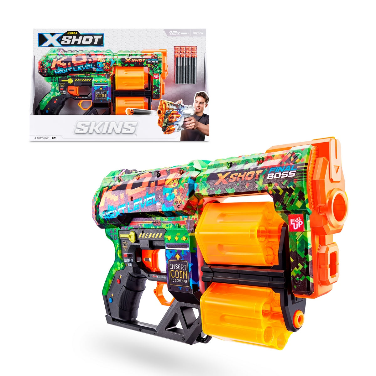 Lanza Dardos Dread Skins Con 12 Dardos X-Shot - K,O, Categoría: Lanzadores dardos - agua y más Tipo producto: Armas y artilugios de juguete